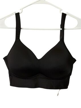 Rhonda Shear Black Seamless Wireless Comfort Bra NWOT